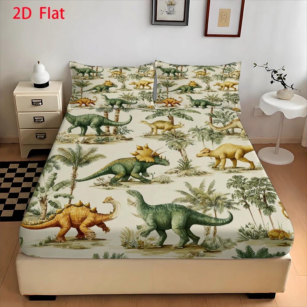 Baby Nursery Forest Theme - Matrasbeschermer met dinosauruswoud-thema, gemaakt van ademend