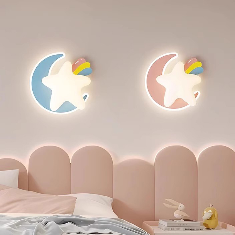 Baby Nursery Knobs - Kleurrijke kinderkamer nachtkastje wandlampen regenboog ster