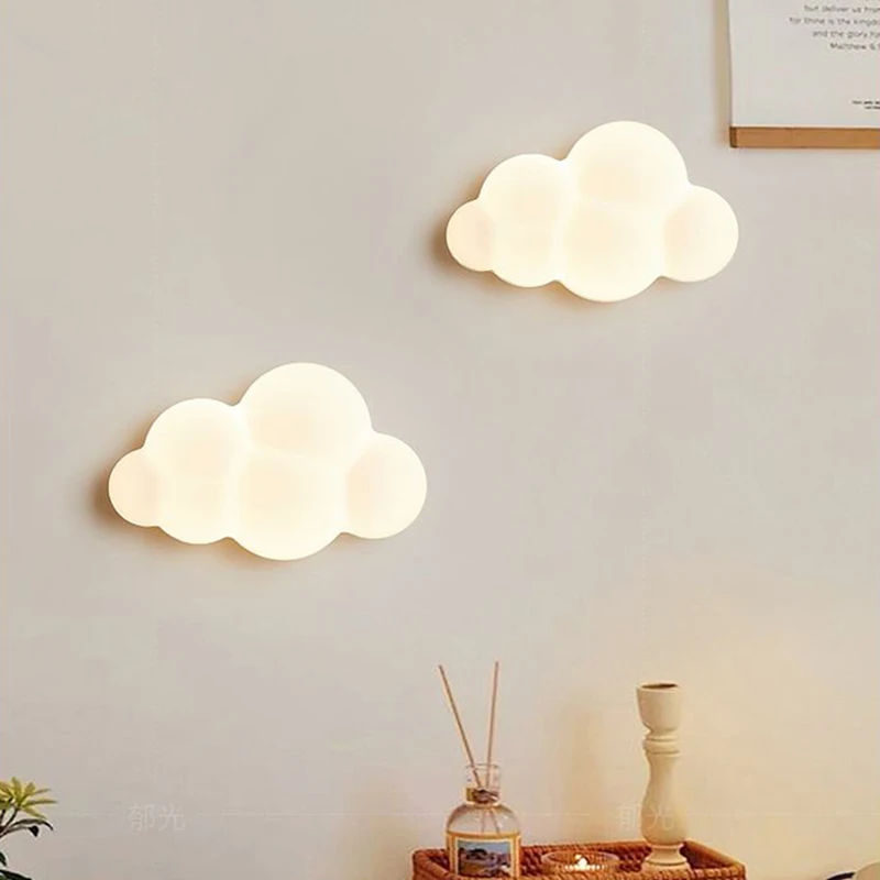Baby Nursery Knobs - Witte Wolk Wandlampen voor Kinderkamer Kinderkamer
