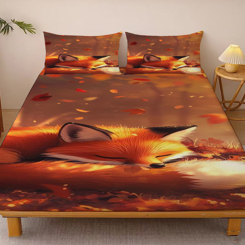 Baby Nursery Bedding - Herfstbladeren Slaapzak Schattige Kleine Vos Spannlaken