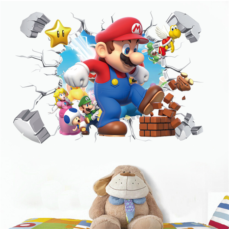 Baby Nursery Labels - 3D Cartoon Anime Game Characters Muursticker