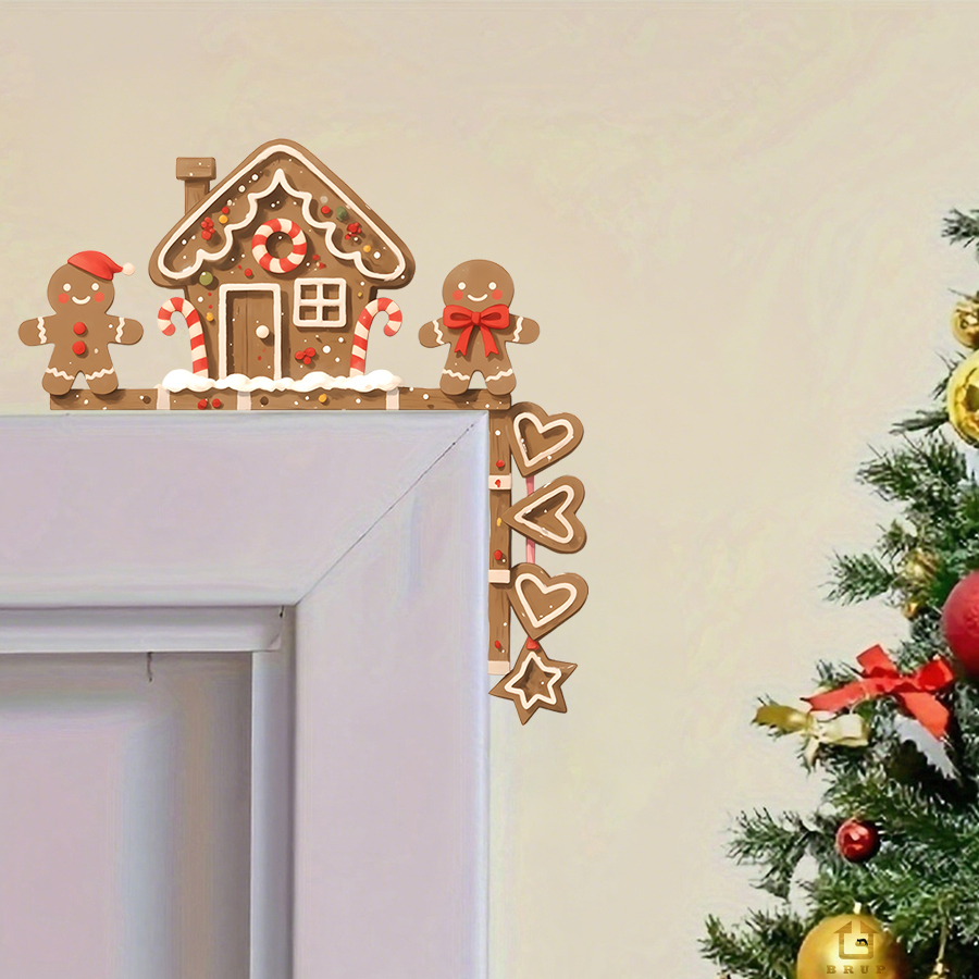 Baby Nursery Labels - Peperkoekhuis & Man Kerst muursticker verwijderbare
