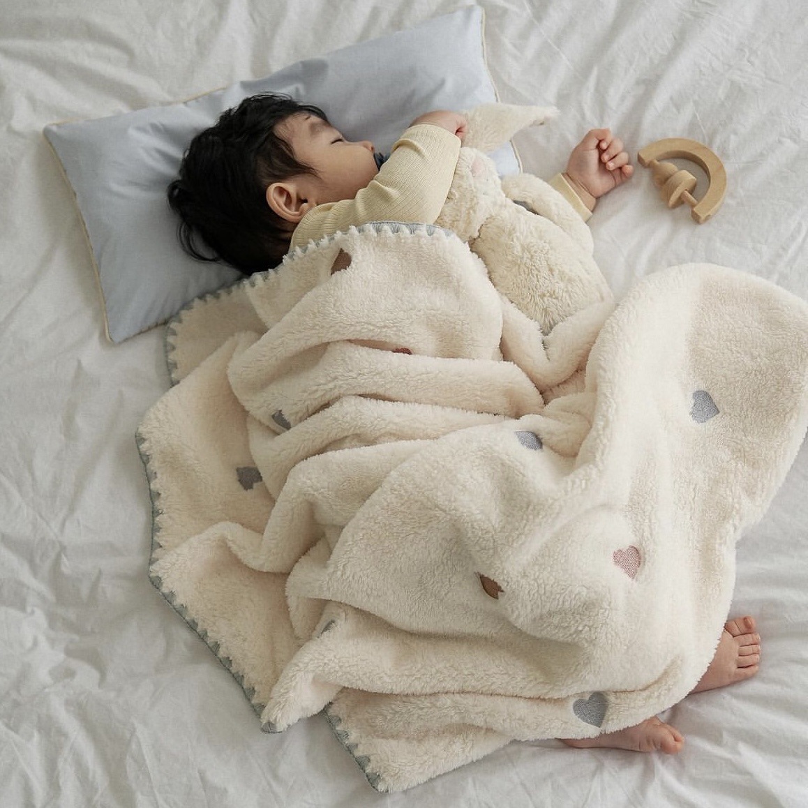 Baby Girl Nursery Quilt - Winter Baby Dekens Pasgeboren Fleece Fluwelen