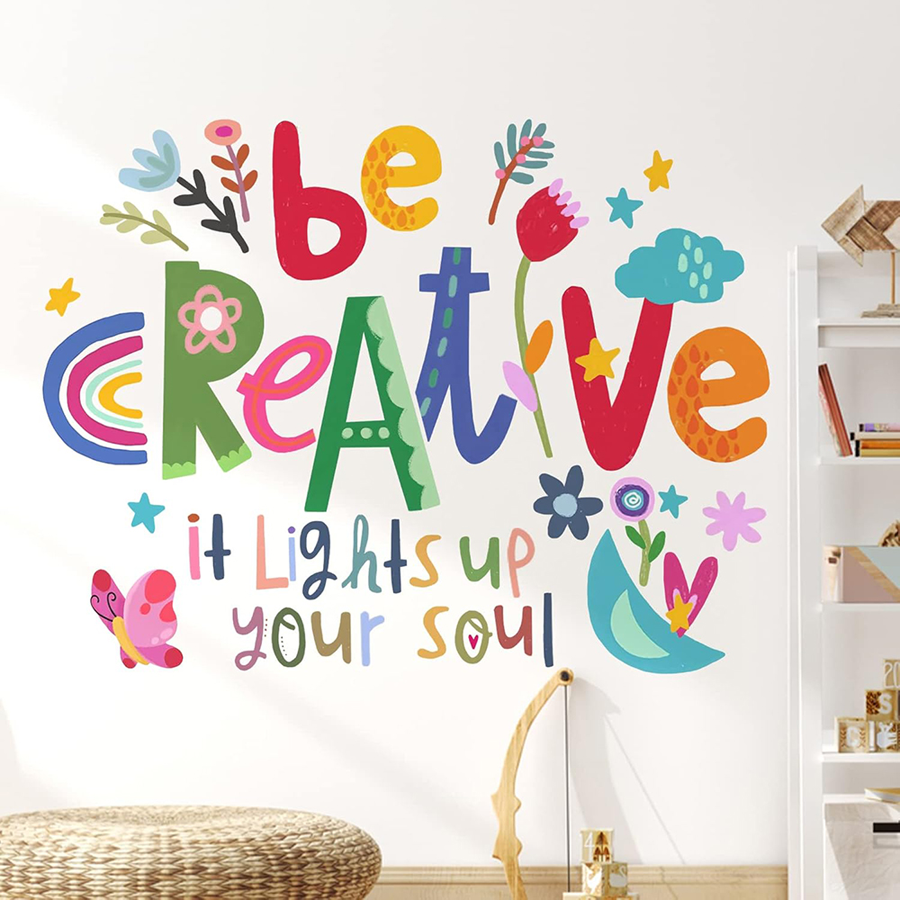 Baby Nursery Labels - Wees creatief inspirerend citaat muurstickers babykamer