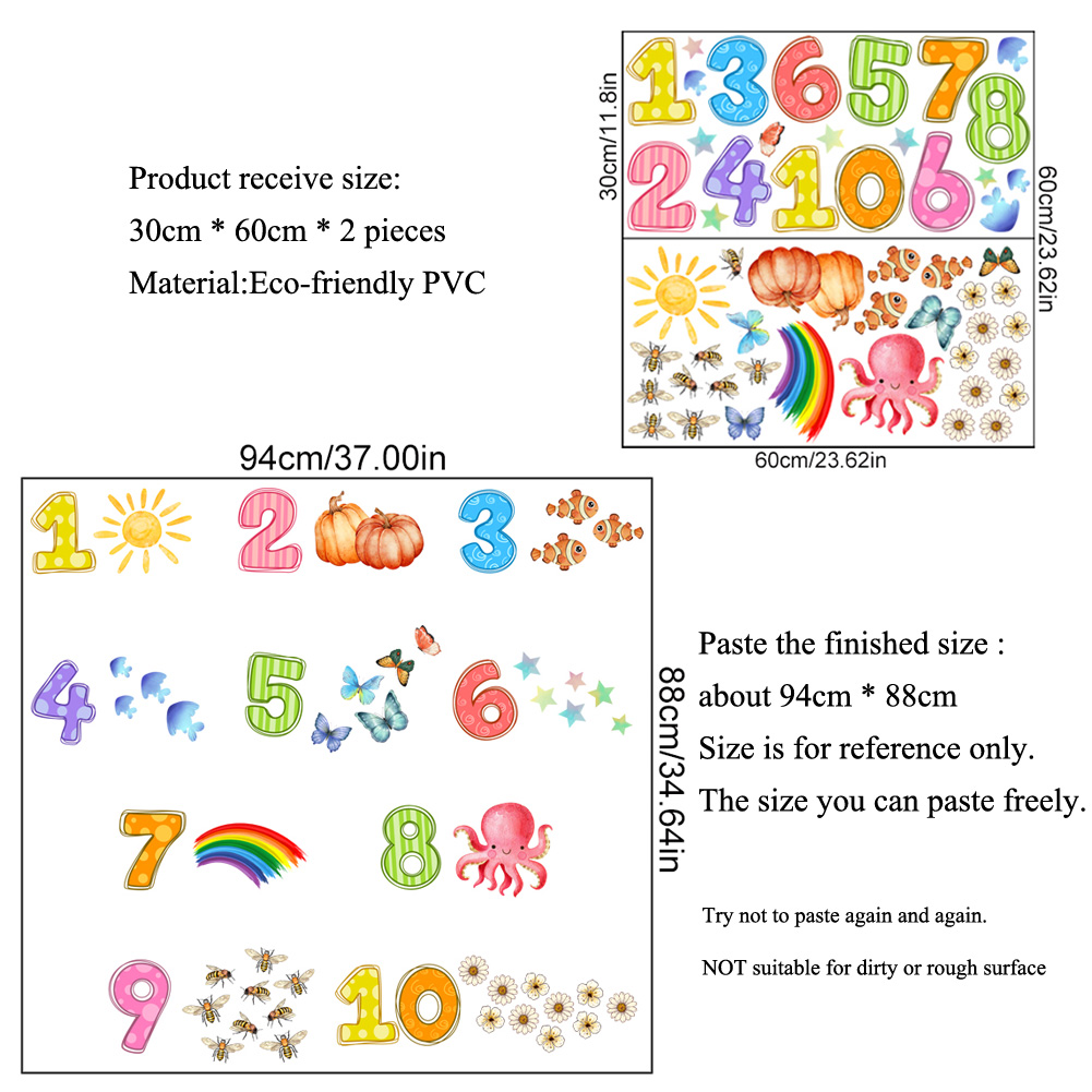 Cartoon digitale dieren muurst - Baby Nursery Labels recensie en prijs