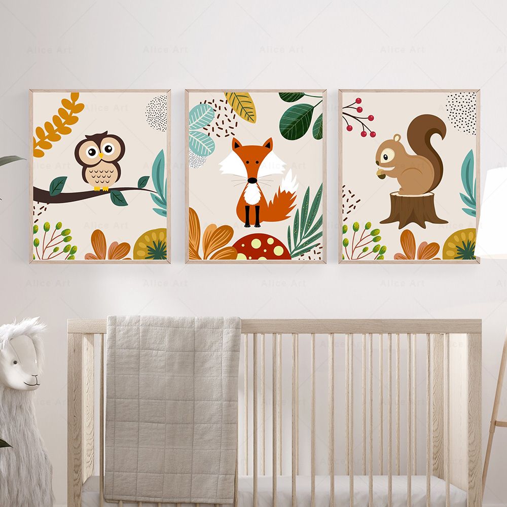 Boho Aap Leeuw Giraffe Vogel Z - Baby Nursery Paintings recensie en prijs
