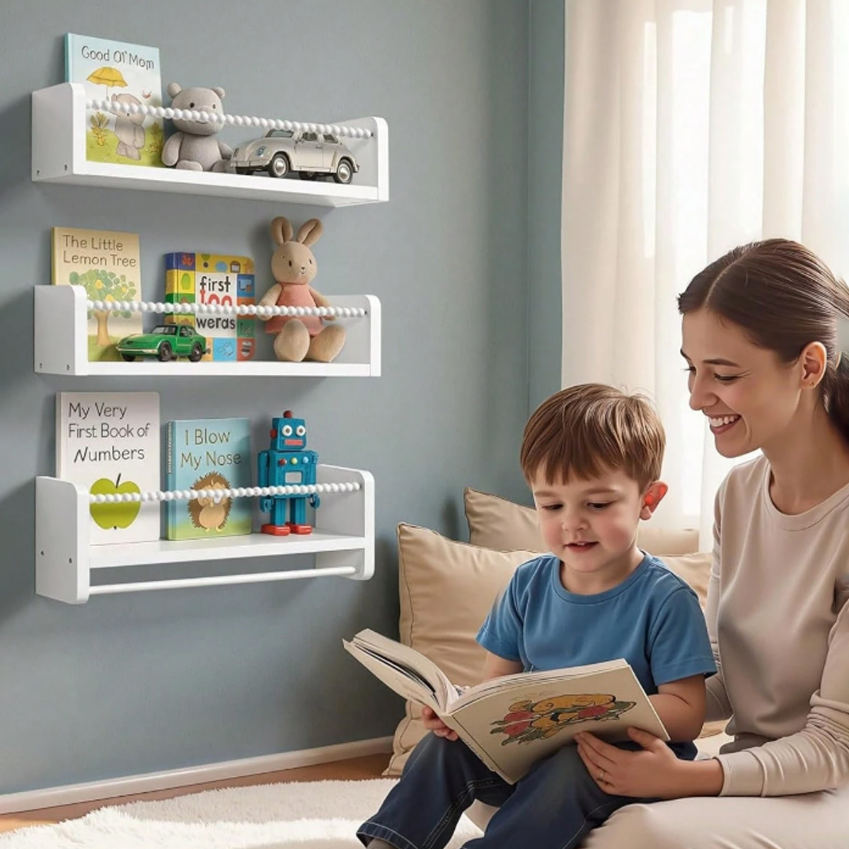 Boekenplanken voor de kinderka - Baby Nursery Bookcase recensie en prijs