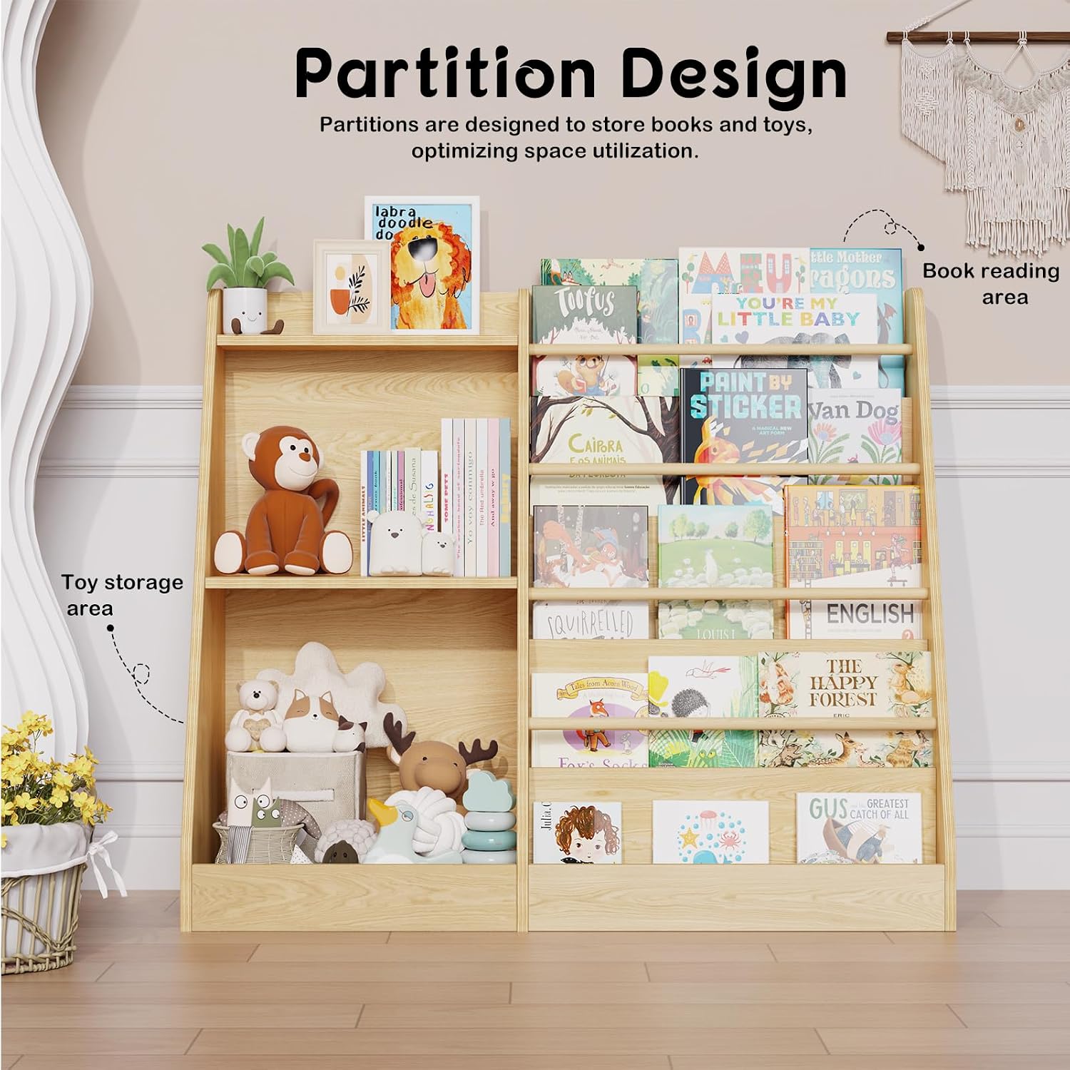 Kinderboekenplank Montessori,  - Baby Nursery Bookcase recensie en prijs