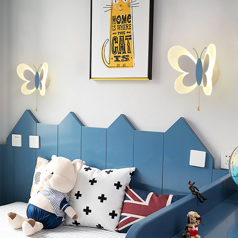 Cartoon Leuke Blauw Roze Vlind - Baby Nursery Knobs recensie en prijs