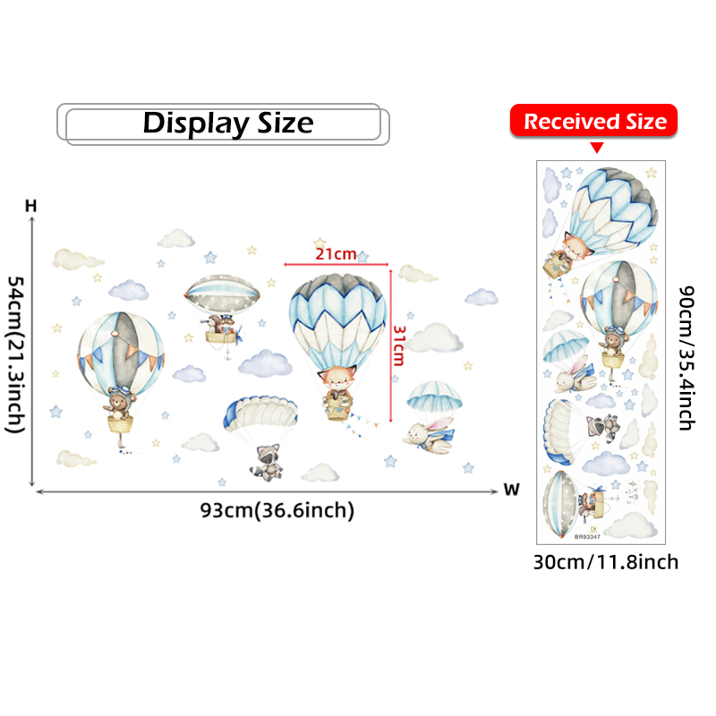 Cartoon Schattige Dieren Lucht - Baby Nursery Labels recensie en prijs