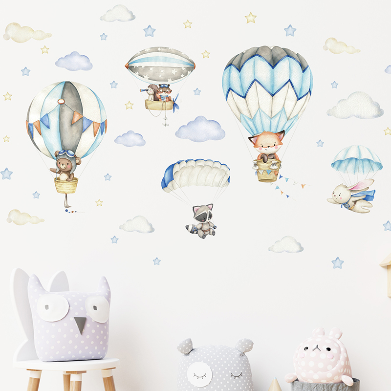Cartoon Schattige Dieren Lucht - Baby Nursery Labels recensie en prijs