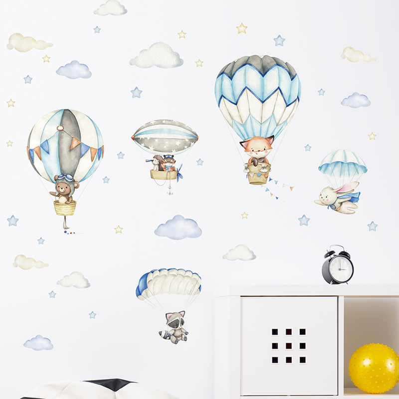 Cartoon Schattige Dieren Lucht - Baby Nursery Labels recensie en prijs