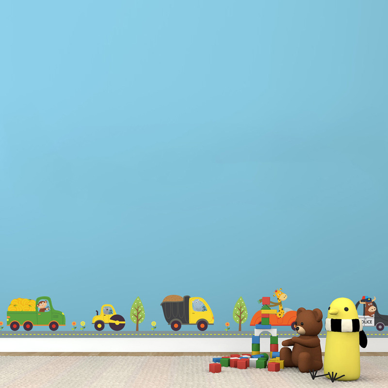 Cartoon Dieren Auto Muursticke - Baby Nursery Labels recensie en prijs