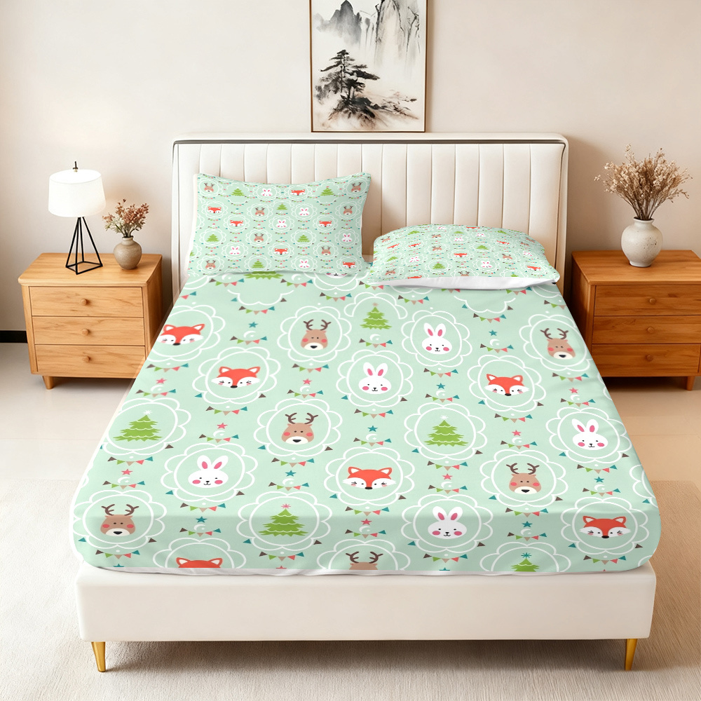 Kerstboom-dierenbeddengoedset  - Baby Nursery Forest Theme recensie en prijs
