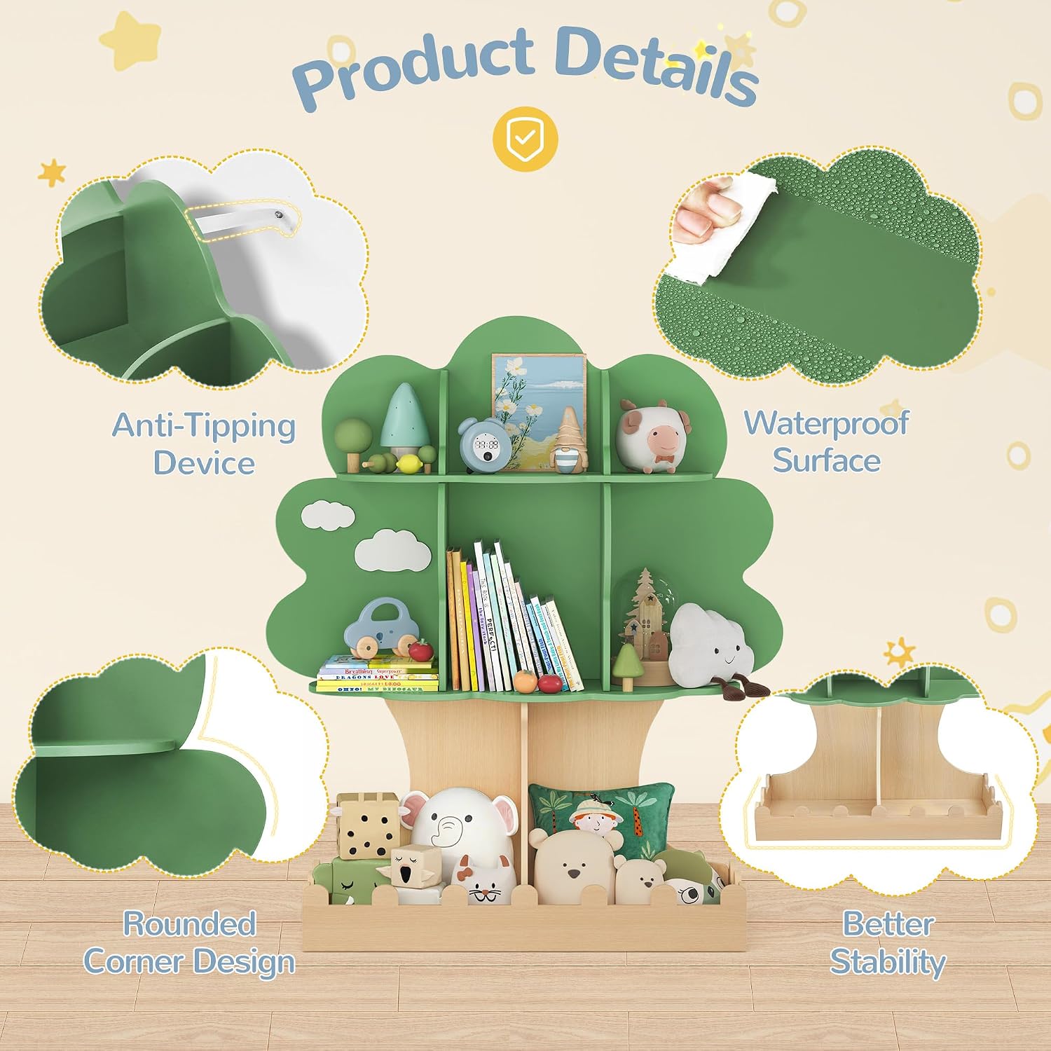 Peuter Boomvormige Boekenplank - Baby Nursery Bookcase recensie en prijs