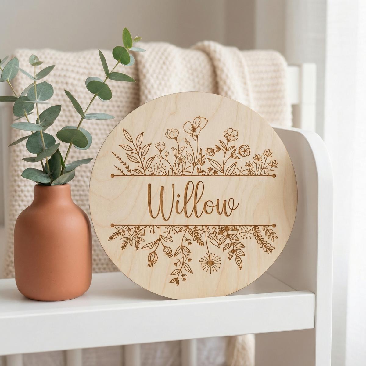 Gepersonaliseerde Ronde Houten - Baby Nursery Toy recensie en prijs