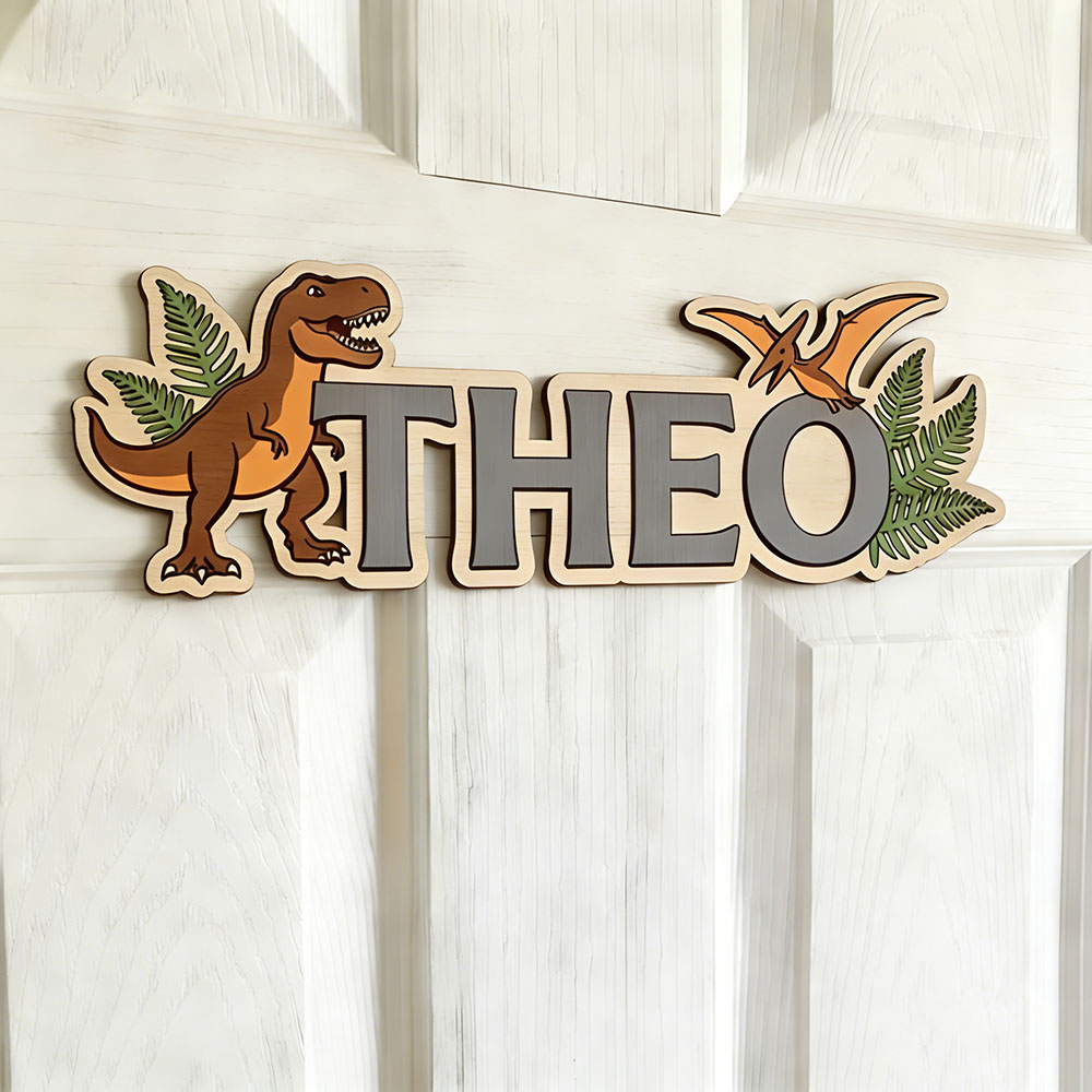 Gepersonaliseerd dinosaurusnaa - Baby Nursery Toy recensie en prijs