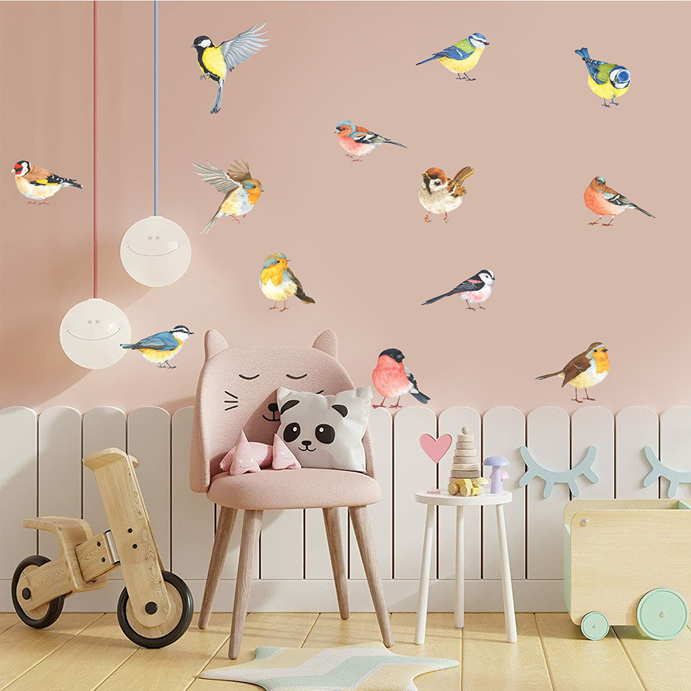 13 stuks kleine vogels muursti - Baby Nursery Items recensie en prijs