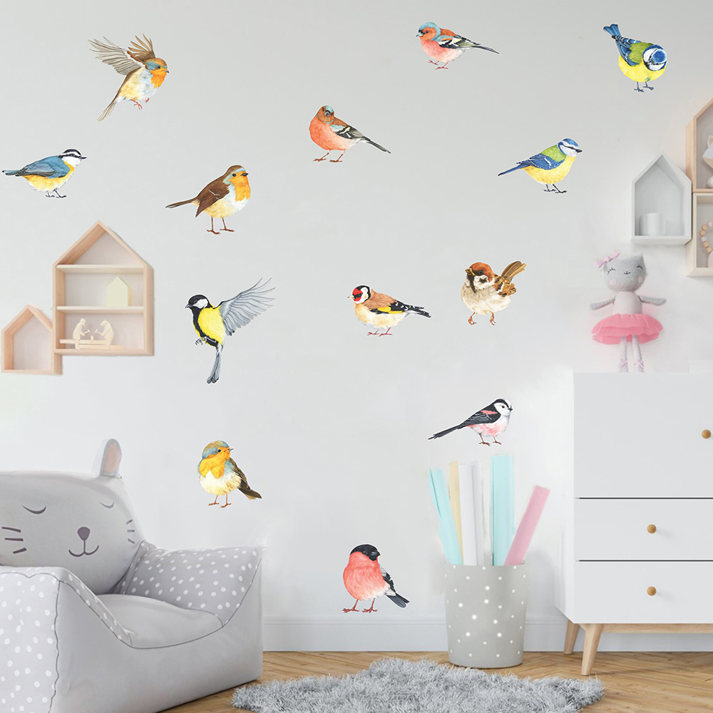 13 stuks kleine vogels muursti - Baby Nursery Items recensie en prijs