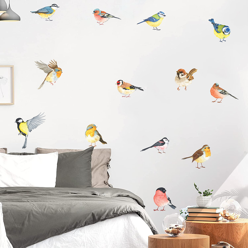 13 stuks kleine vogels muursti - Baby Nursery Items recensie en prijs