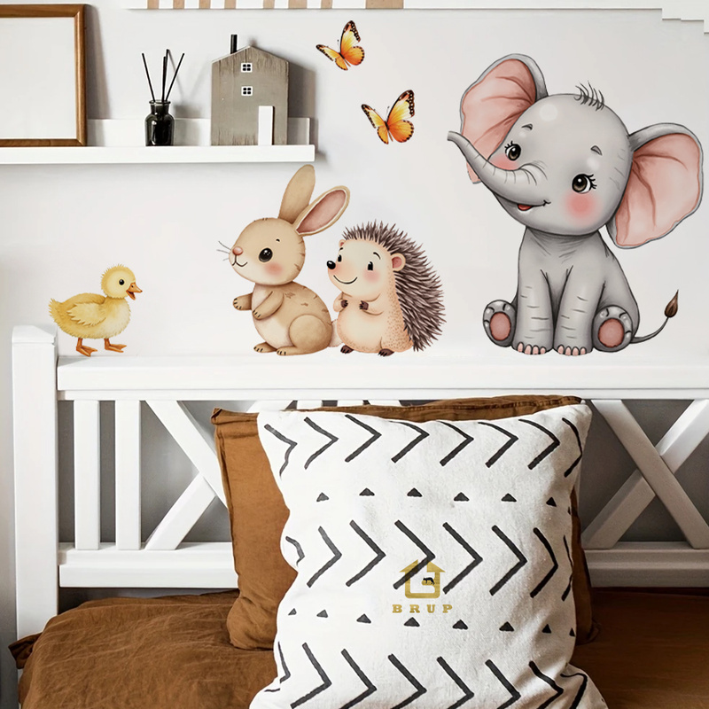 Cartoon dier muursticker - oli - Baby Nursery Labels recensie en prijs