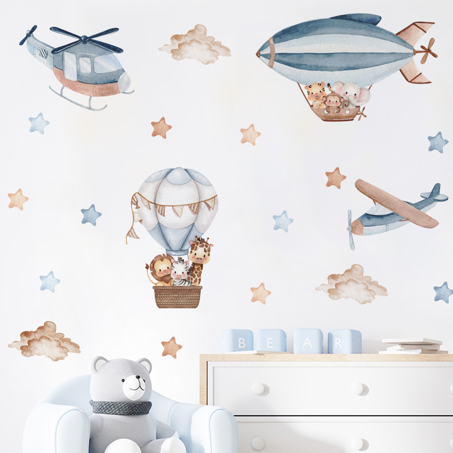 Aquarel Dieren Luchtballon Wol - Baby Nursery Labels recensie en prijs