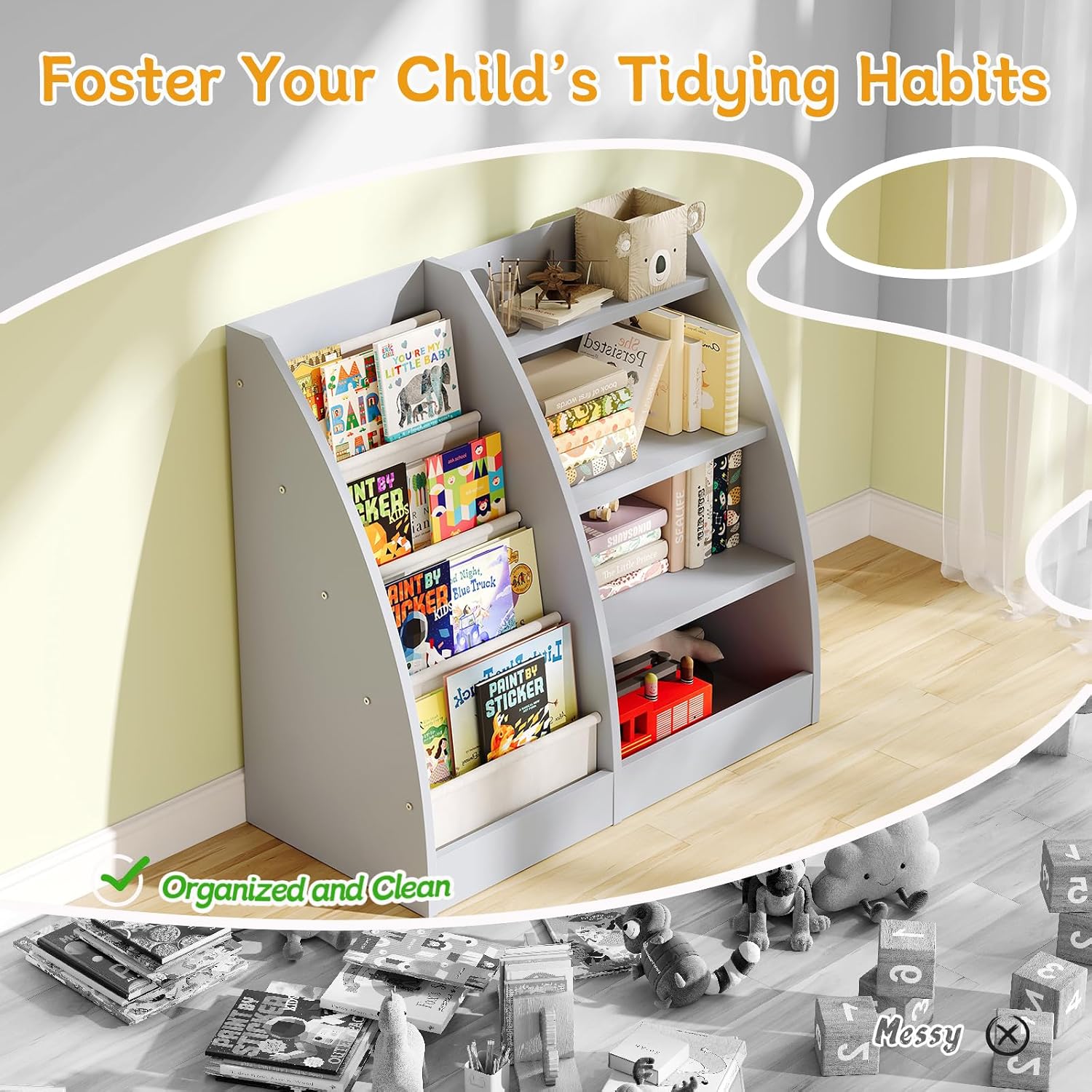 4-laags kinderboekenkast, set  - Baby Nursery Bookcase recensie en prijs
