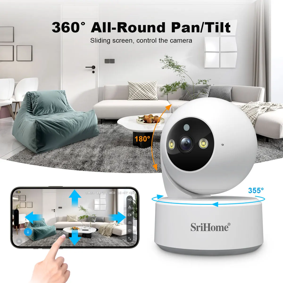 Srihome 5G WiFi Smart IP HD Ca - Baby Nursery Camera recensie en prijs