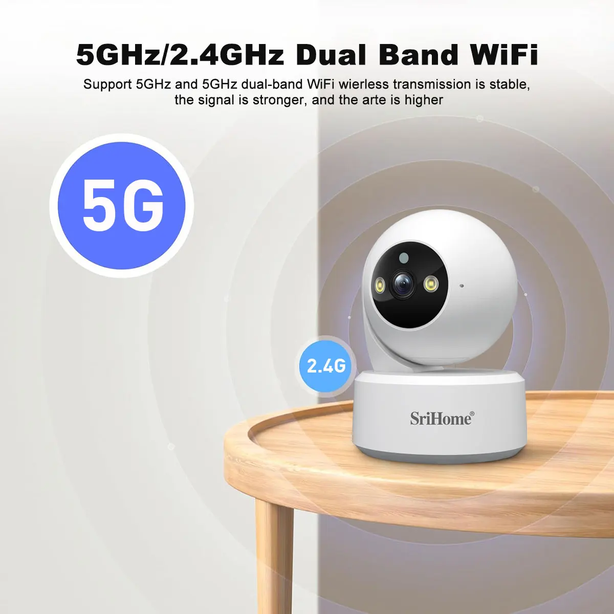 Srihome 5G WiFi Smart IP HD Ca - Baby Nursery Camera recensie en prijs