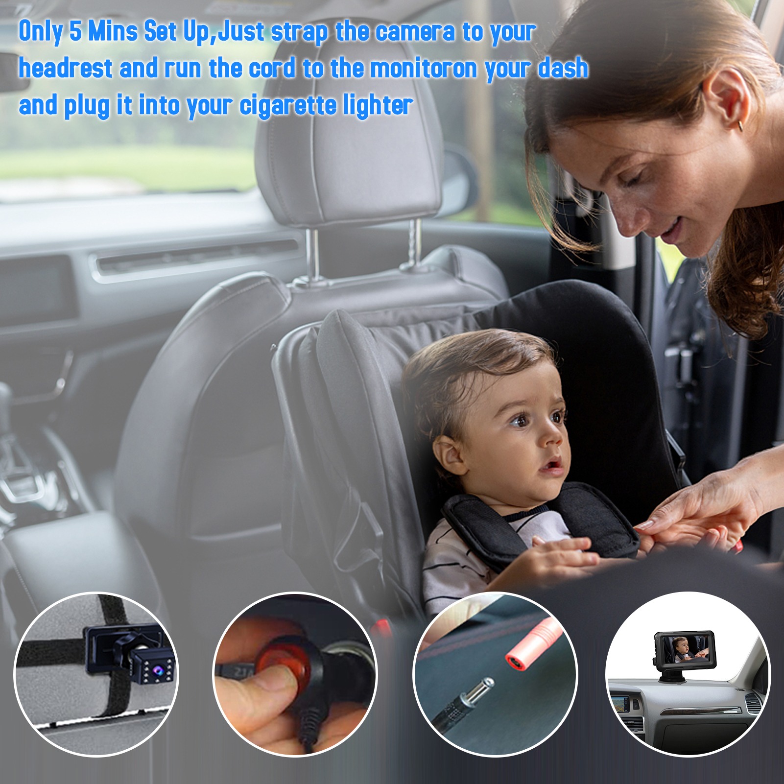 1080P Babyautospiegel met 4,3' - Baby Nursery Camera recensie en prijs