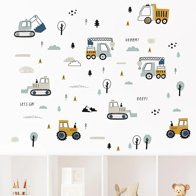 Handgetekende schattige auto's - Baby Nursery Labels recensie en prijs