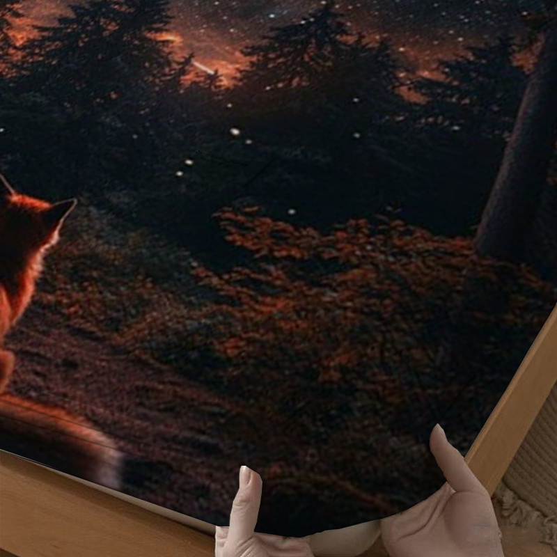 Forest Fox Kijkt naar de Sterr - Baby Nursery Forest Theme recensie en prijs