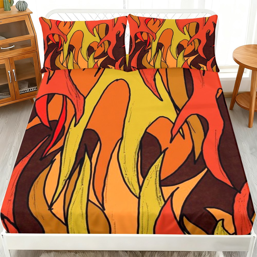 Beddengoedset met vlammenmotie - Baby Nursery Bedding recensie en prijs