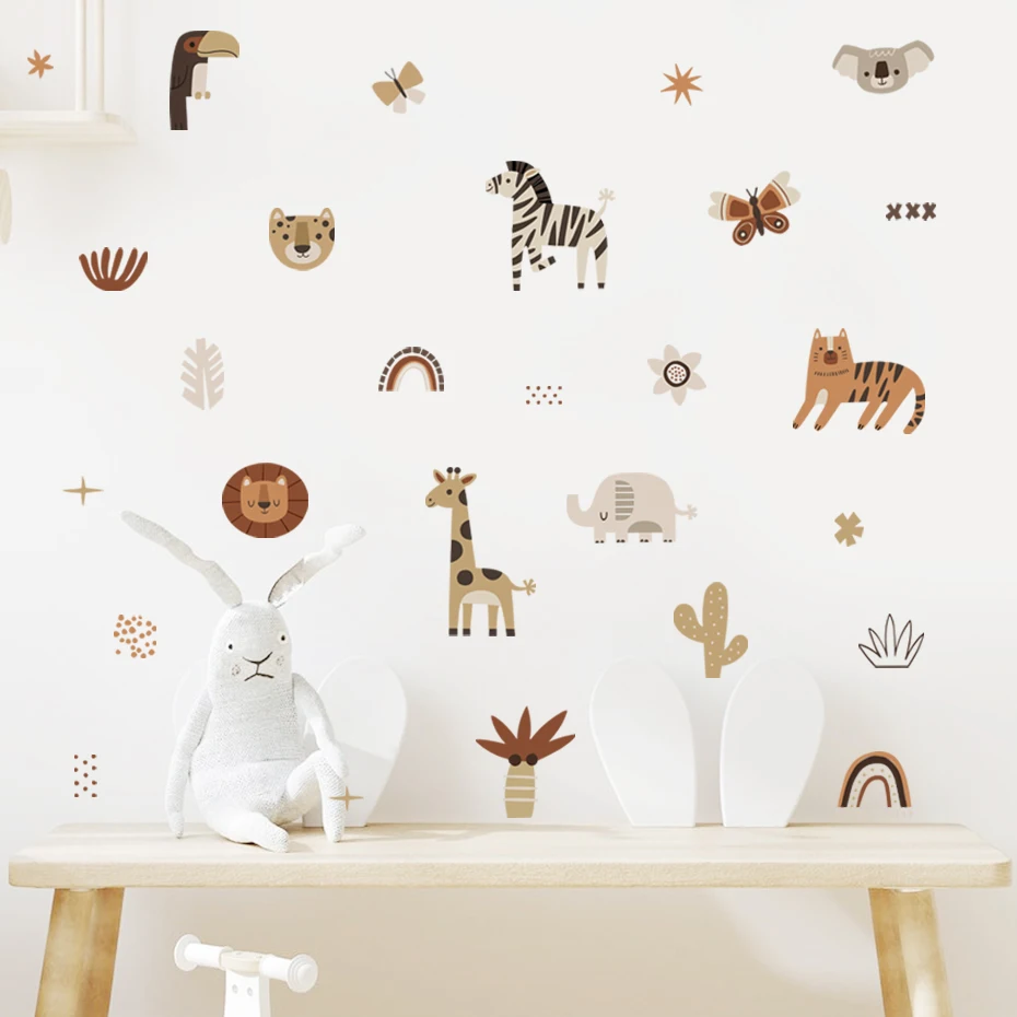 Cartoon Afrika Dieren Olifant  - Baby Nursery Labels recensie en prijs