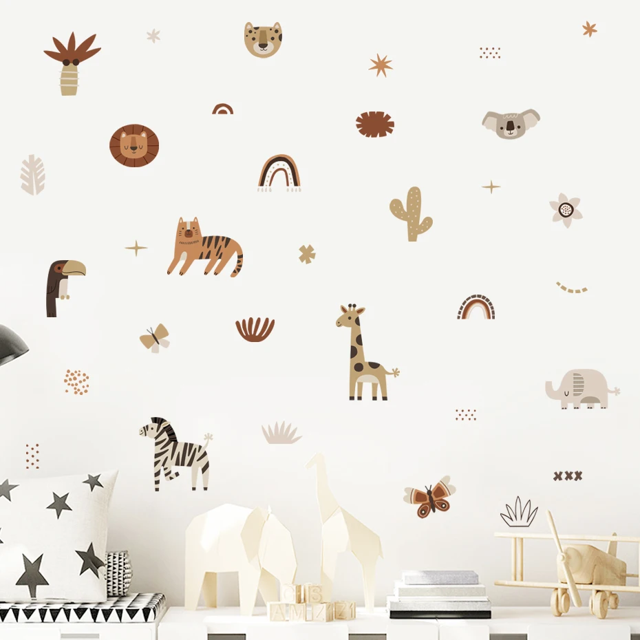 Cartoon Afrika Dieren Olifant  - Baby Nursery Labels recensie en prijs