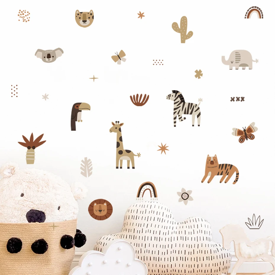 Cartoon Afrika Dieren Olifant  - Baby Nursery Labels recensie en prijs