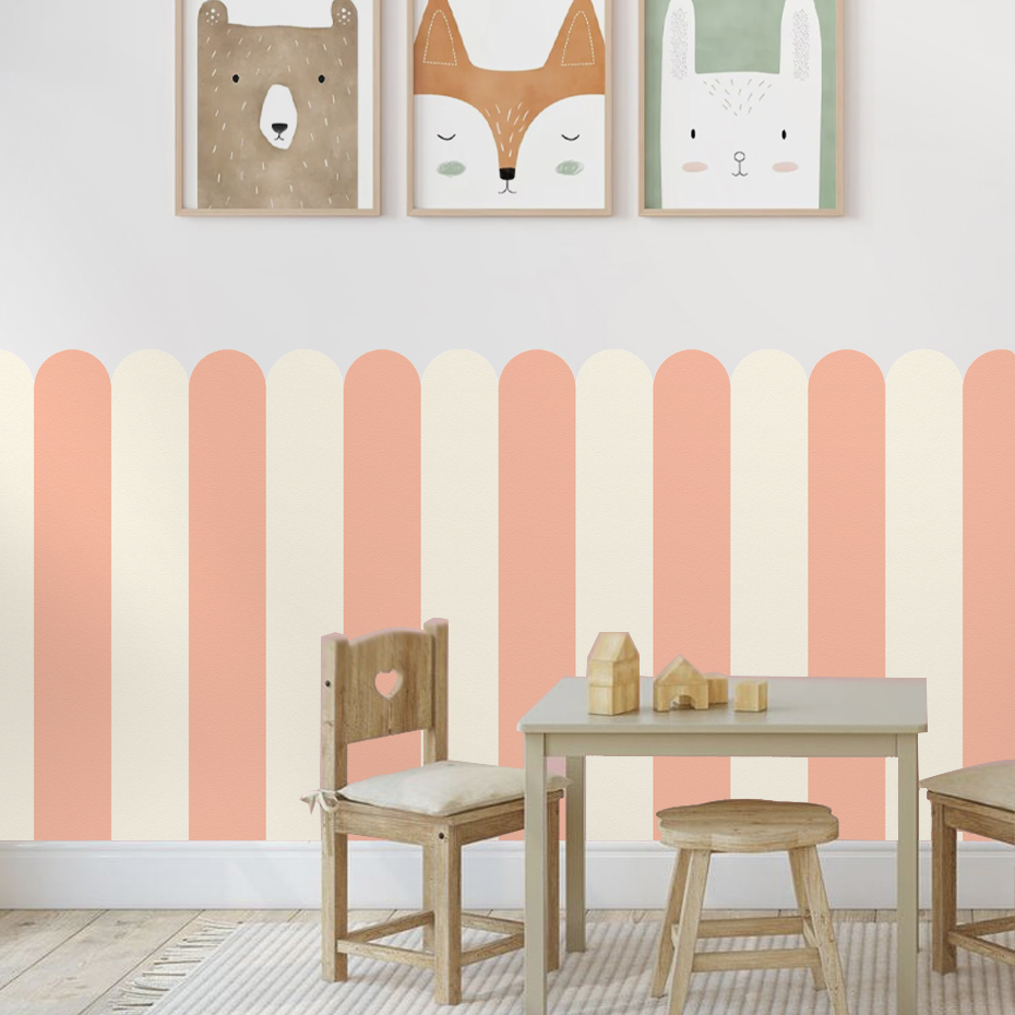 Veelkleurig verticaal gestreep - Baby Nursery Wall recensie en prijs