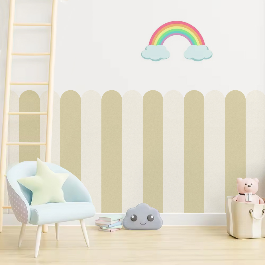 Veelkleurig verticaal gestreep - Baby Nursery Wall recensie en prijs