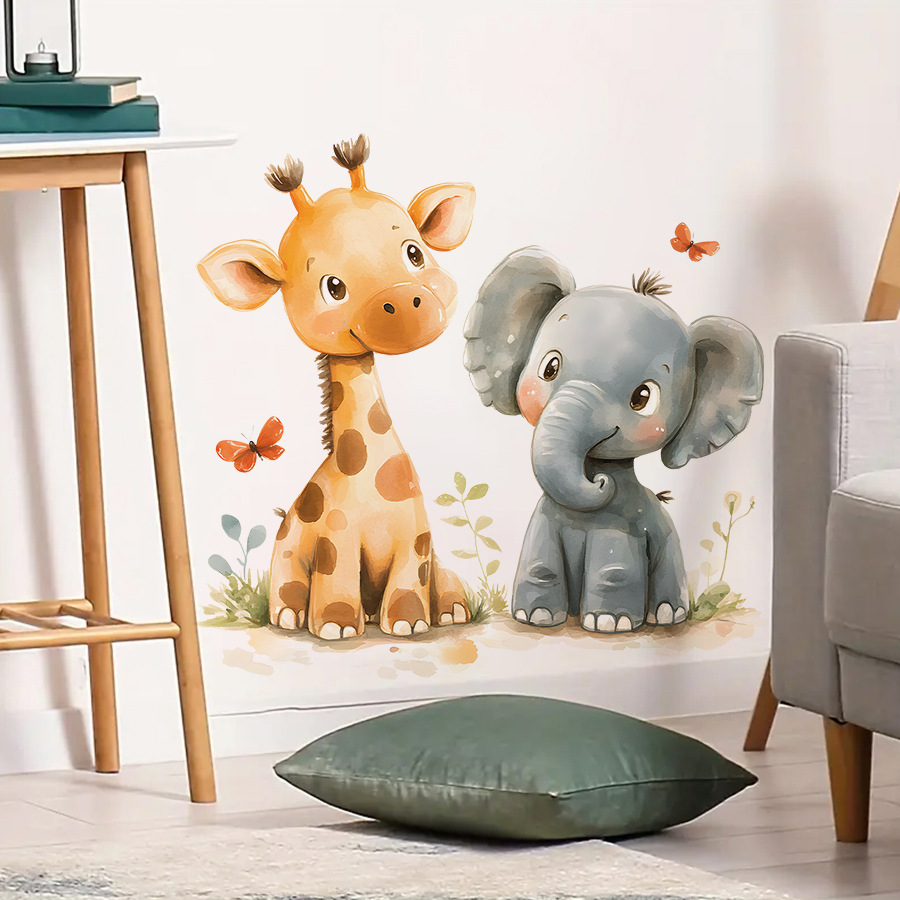 Leuke giraffe en olifant muurs - Baby Nursery Labels recensie en prijs