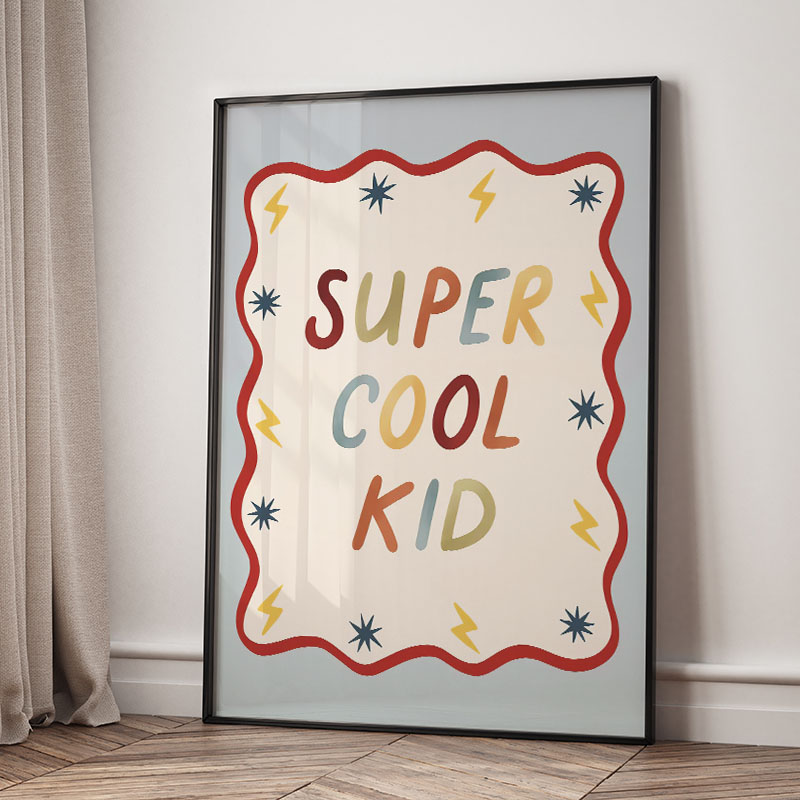 Grappige cartoon super coole k - Baby Nursery Paintings recensie en prijs
