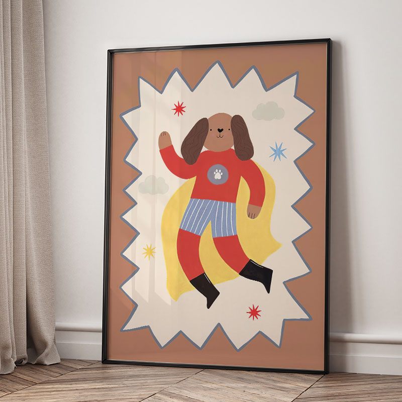 Grappige cartoon super coole k - Baby Nursery Paintings recensie en prijs