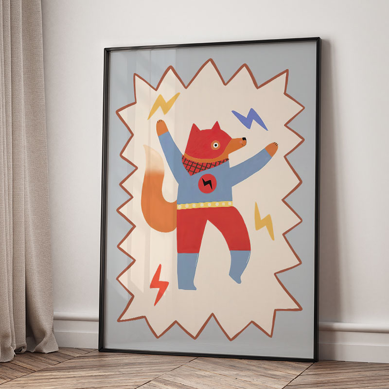 Grappige cartoon super coole k - Baby Nursery Paintings recensie en prijs